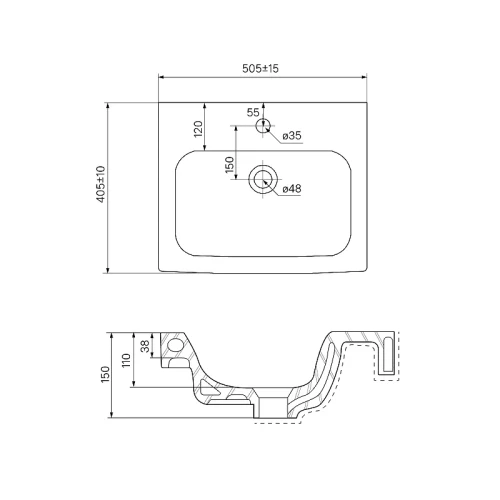 Раковина Iddis 50 0145000i28 Белая