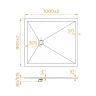 Душевой поддон из искусственного камня RGW Stone Tray (Стоун Трей) ST-G 100х90 16152910-002 цвет Графит