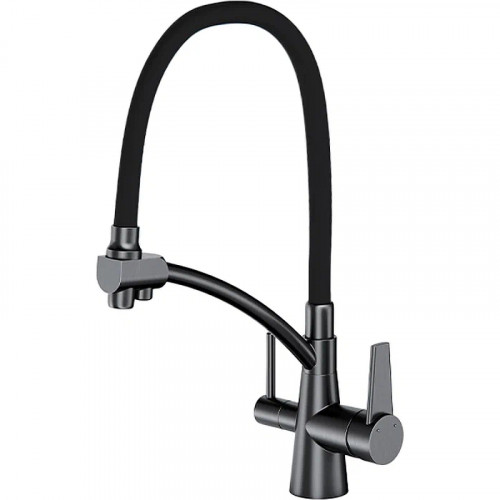 Смеситель для кухни Gappo G4398-19 Графит Черный латунь