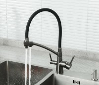 Смеситель для кухни Gappo G4398-19 Графит Черный латунь
