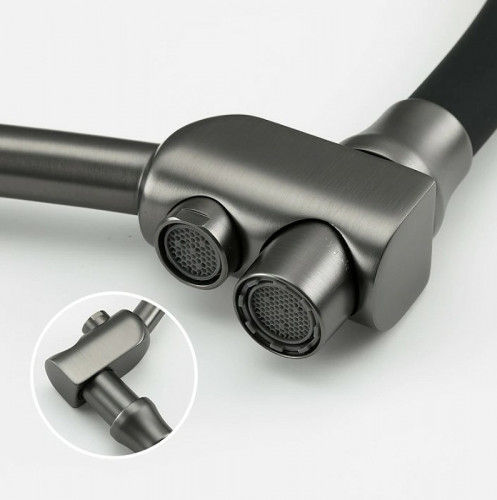 Смеситель для кухни Gappo G4398-19 Графит Черный латунь