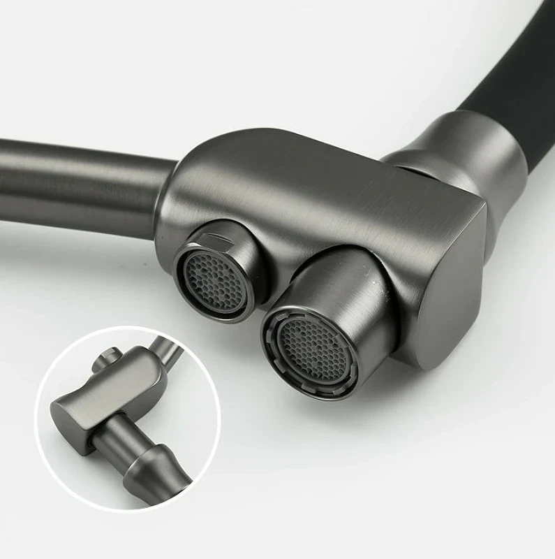 Смеситель для кухни Gappo G4398-19 Графит Черный латунь