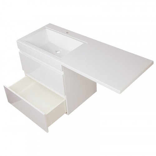 Тумба под раковину Style Line Даллас 115 СС-00000651 подвесная Белый глянец МДФ / ЛДСП