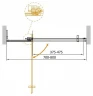 Душевая дверь Cezares Slider 80 SLIDER-B-1-70/80-BR-GM профиль цвет Оружейная сталь стекло бронзовое