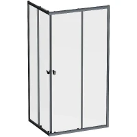 Душевой уголок AM.PM Sunny 100х80 W87G-403-10080-BT профиль Черный матовый стекло прозрачное