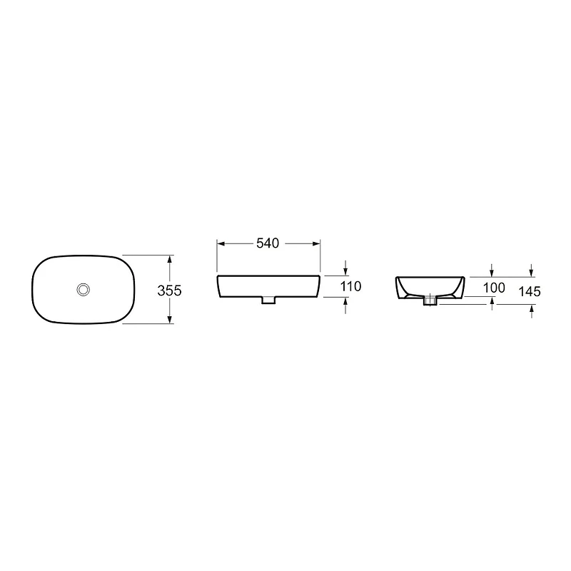 Раковина-чаша Lavinia Boho Bathroom Sink Slim 54 33311003 цвет Белый глянцевый
