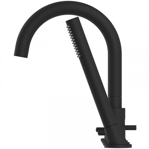 Смеситель на борт ванны Whitecross Y black Y1232BL Черный матовый латунь