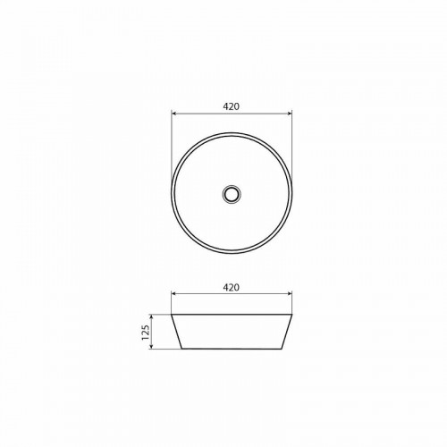 Раковина-чаша Allen Brau Liberty 42 4.32002.20 Белая фаянс накладная