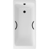 Чугунная ванна Delice Parallel 170x80 DLR220502RB с черными матовыми ручками без антискользящего покрытия