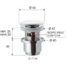 Донный клапан Remer 905CC2114RL click-clack Медь глянцевая