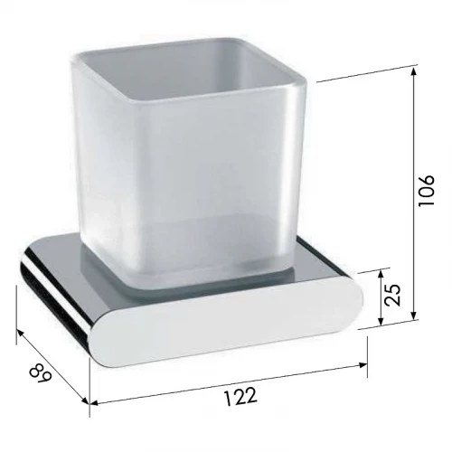 Стакан для зубных щеток Remer Lounge LN15BO Белый матовый