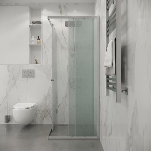 Душевой уголок Niagara Eco 80х80 NG-1008-14QMT профиль цвет Хром матовый стекло матовое