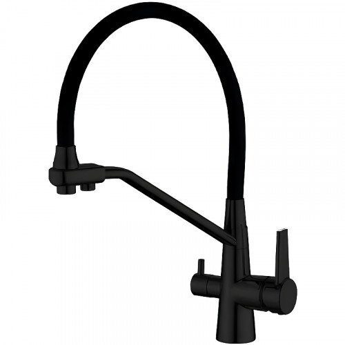 Смеситель для кухни Haiba HB76855-7 Черный матовый латунь