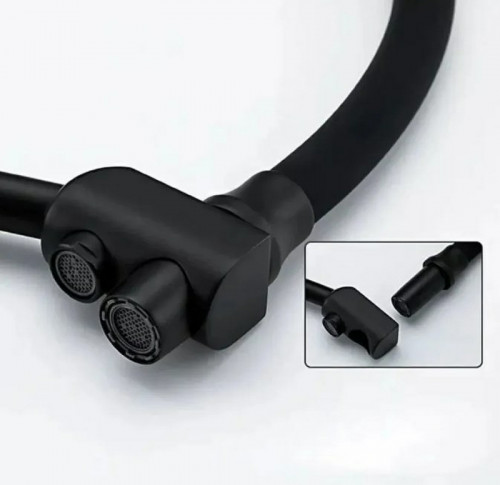 Смеситель для кухни Haiba HB76855-7 Черный матовый латунь