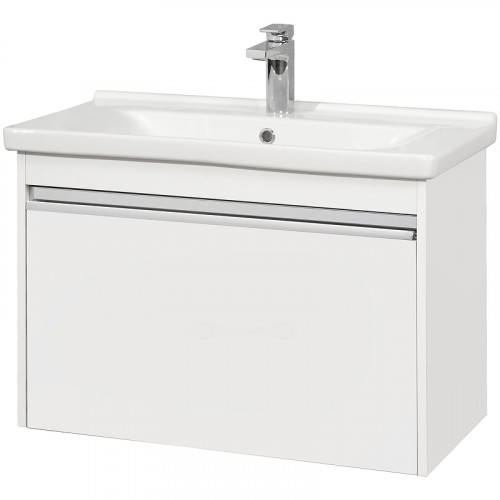 Тумба под раковину Aquaton Капри 80 1A230201KP010 подвесная Белая глянцевая МДФ / ЛДСП