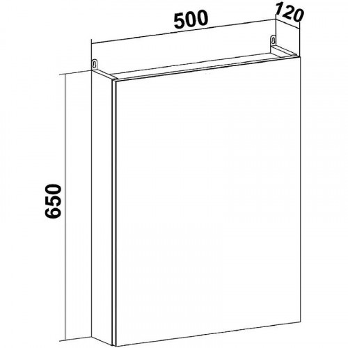 Зеркальный шкаф Runo Лада 50 00-00001160 Дуб серый МДФ / ЛДСП, стекло