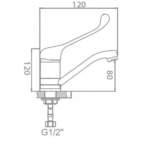 Смеситель для раковины Wisent W45279-1 цвет Хром