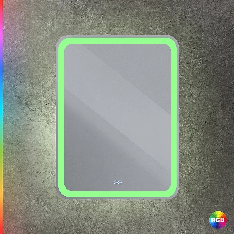 Зеркало Cezares Multicolore 60 CZR-SPC-MC-600-800-RGB-TCH с подсветкой с сенсорным выключателем и функцией памяти стекло