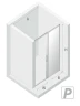 Душевая дверь New Trendy Prime Chrome 130 R D-0305A профиль Хром стекло прозрачное
