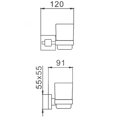 Стакан для зубных щеток Frap F303 F30306 Сатин