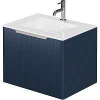 Тумба под раковину Creto Luna 60 17-Bl60 подвесная Blue МДФ / ЛДСП