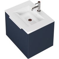 Тумба под раковину Creto Luna 60 17-Bl60 подвесная Blue МДФ / ЛДСП
