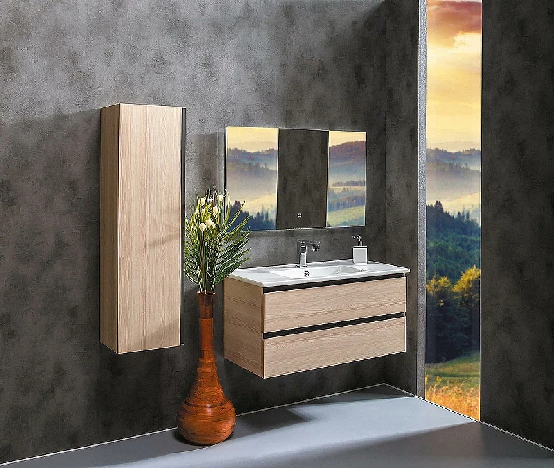 Шкаф пенал Boheme Armadi Art Capolda 35 849-120-LW подвесной Light wood МДФ / ЛДСП