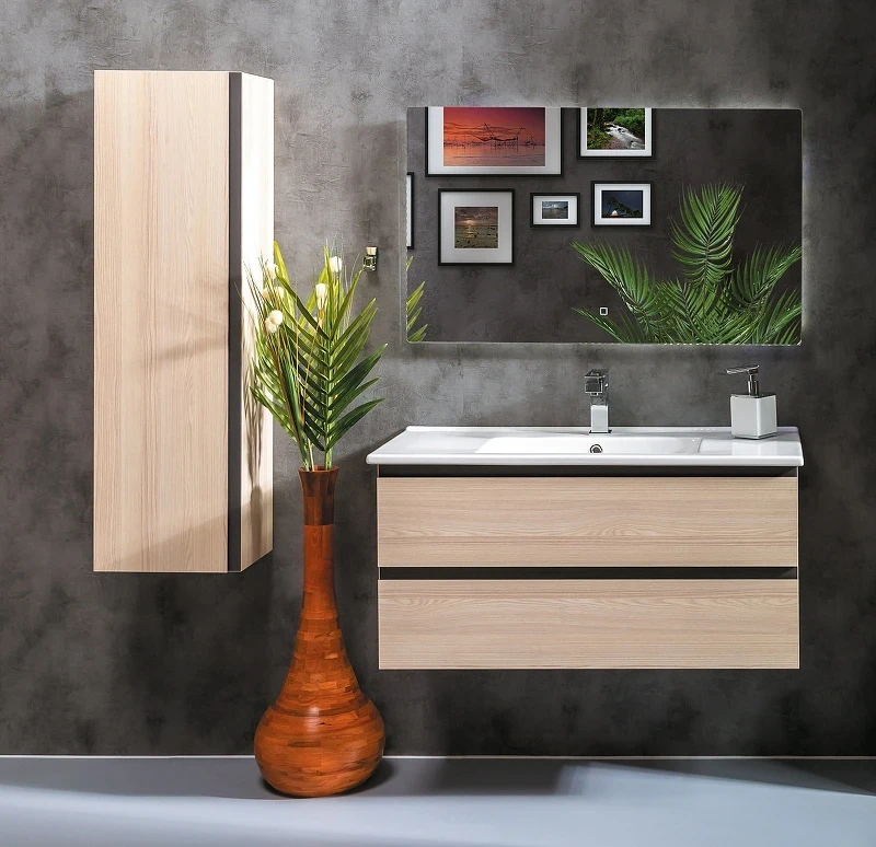 Шкаф пенал Boheme Armadi Art Capolda 35 849-120-LW подвесной Light wood МДФ / ЛДСП