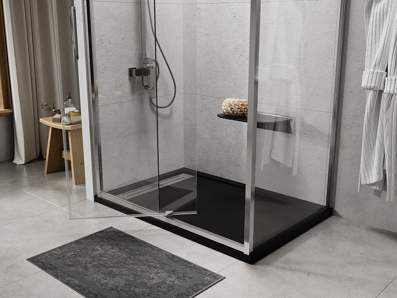 Душевой поддон из искусственного камня WasserKRAFT Abens 140x80 20T35 Черный матовый