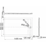Душевой поддон из искусственного камня WasserKRAFT Abens 140x80 20T35 Черный матовый