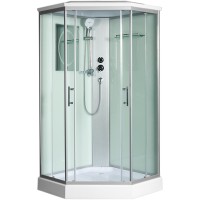 Душевая кабина WeltWasser WW500 Nesse 1002 100x100 10000003281 профиль Хром стекло прозрачное