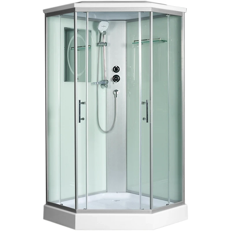Душевая кабина WeltWasser WW500 Nesse 1002 100x100 10000003281 профиль Хром стекло прозрачное