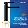 Смеситель для раковины Cersanit Oliva 68960 цвет Черный матовый