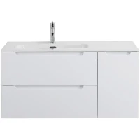 Тумба под раковину BelBagno Etna 100 L ETNA-1000-2C-1A-SO-BL-L подвесная Bianco Lucido МДФ / ЛДСП