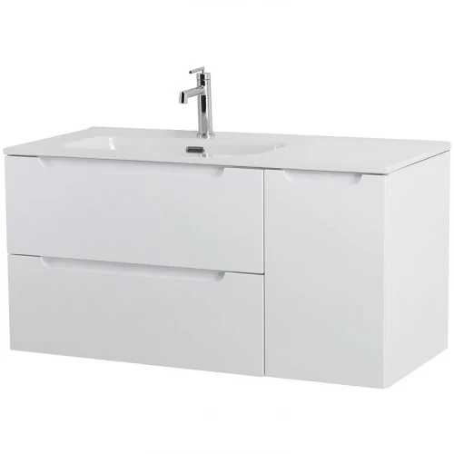 Тумба под раковину BelBagno Etna 100 L ETNA-1000-2C-1A-SO-BL-L подвесная Bianco Lucido МДФ / ЛДСП
