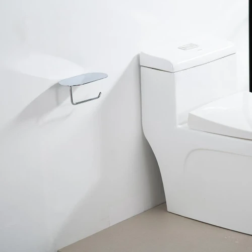 Держатель туалетной бумаги Gappo G30703 с полкой цвет Хром
