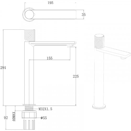 Смеситель для раковины Allen Brau Liberty 5.33002-00 Хром латунь