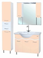 Шкаф пенал Bellezza Мари 35 4622904710074 Бежевый Белый МДФ / ЛДСП