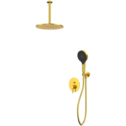 Душевая система Whitecross Y brushed gold YSET12TOPGLB Брашированное золото латунь встраиваемый
