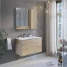 Зеркало со шкафом Comforty Варна 90 R 00-00009918 Дуб сонома МДФ / ЛДСП, стекло