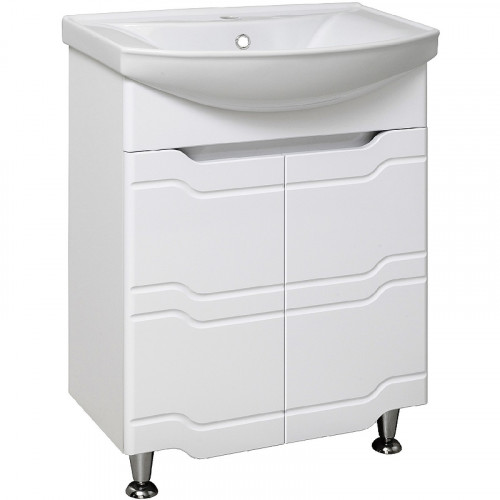 Тумба под раковину Runo Стиль 65 УТ000002338 Белая МДФ / ЛДСП