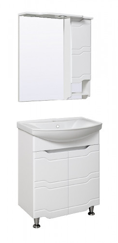 Тумба под раковину Runo Стиль 65 УТ000002338 Белая МДФ / ЛДСП