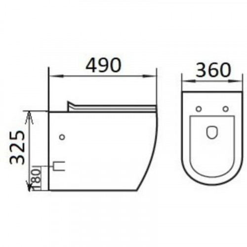 Унитаз биде Boheme Nero 961-SET-2-B подвесной Черный матовый с сиденьем Микролифт фарфор подвесной