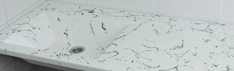 Раковина Stella Polar Мадлен 120 L SP-00001071 на стиральную машину Белый мрамор