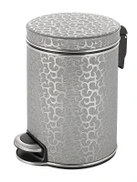 Ведро для мусора Geralis V-FHH-B Flower цвет Серебро, кант Серебро, 5