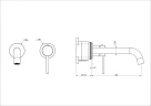 Смеситель для раковины Wonzon & Woghand Stick WW-88869017-BN цвет Брашированный никель