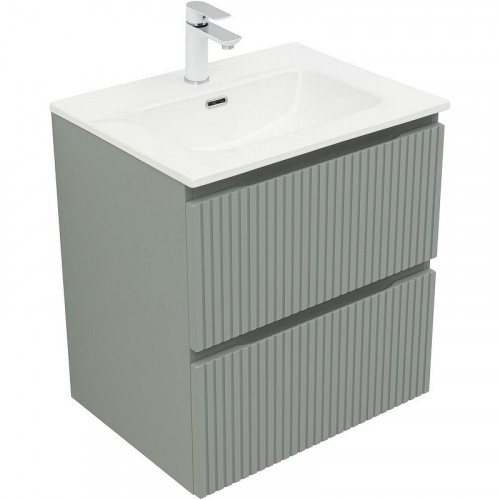 Тумба под раковину Aquanet Джейн 60 335432 подвесная Мисти грин МДФ / ЛДСП