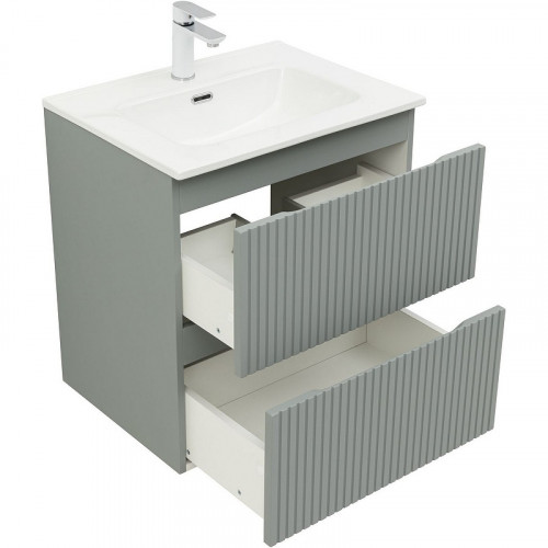 Тумба под раковину Aquanet Джейн 60 335432 подвесная Мисти грин МДФ / ЛДСП