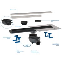 Душевой лоток BelBagno Luce BB-LD-LUCE-60-BIANCO с Белой матовой решеткой / под плитку