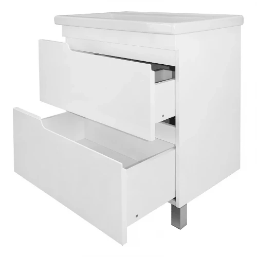 Тумба с раковиной Azario Kantri 70 CS00097252 цвет Белый глянцевый